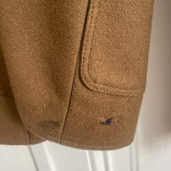 Burberry London Wool Brown Jacket w/ Shearling Collar US10 - Picture 7 of 10